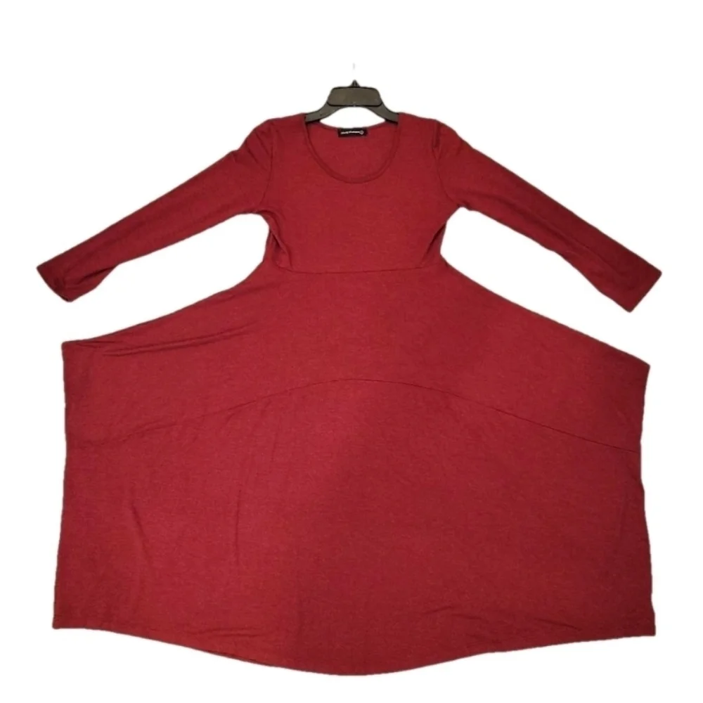 Matti Mamane Maroon Long Sleeve Midi Dress size small - Picture 4 of 4